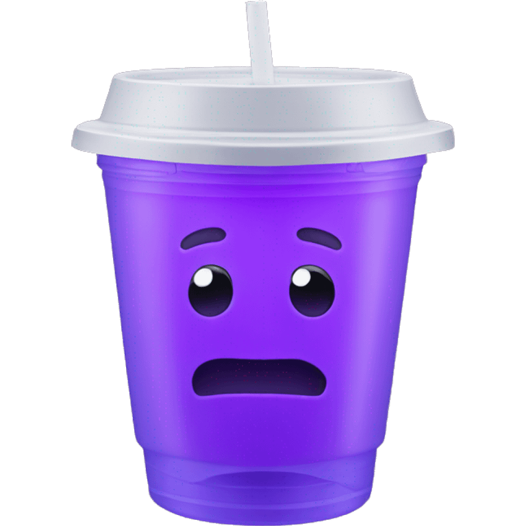 plastic double cup with purple sprite inside (lean) emoji