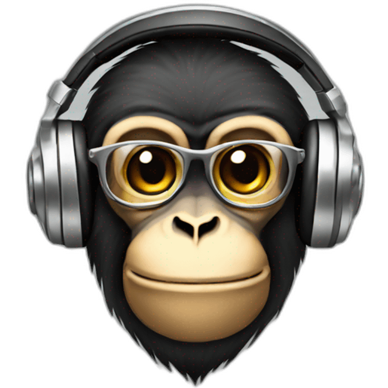 Dj monkey emoji