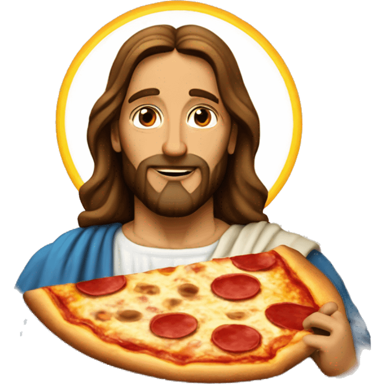 Jesus but a slice of pizza emoji