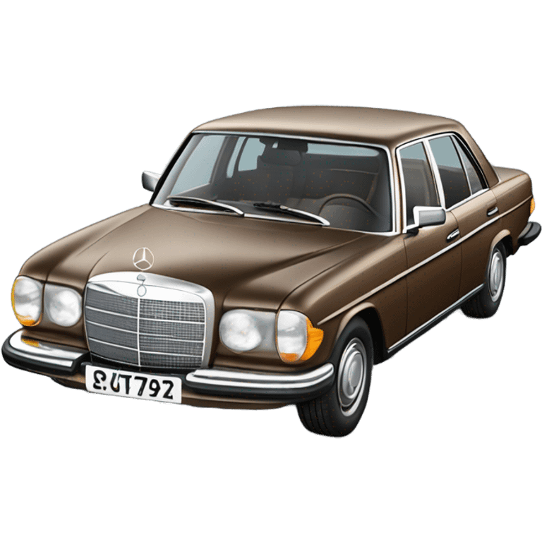 Brown 1970s Mercedes Saloon emoji