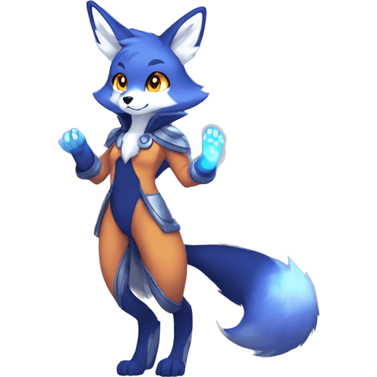 Anthro Sona Fakemon Nebula Fox Full Body emoji