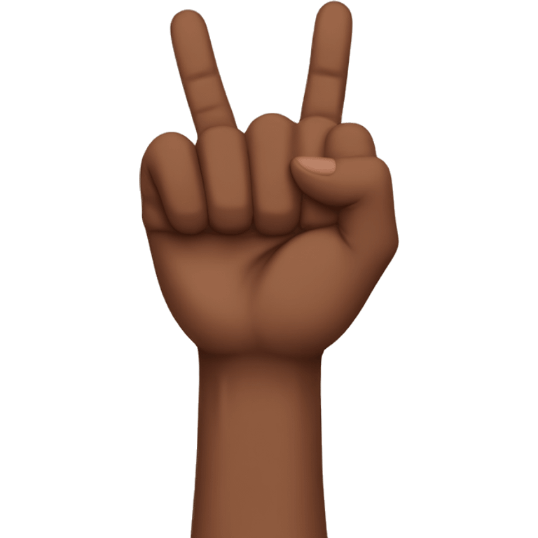 medium-dark skin tone hand with pinky up emoji