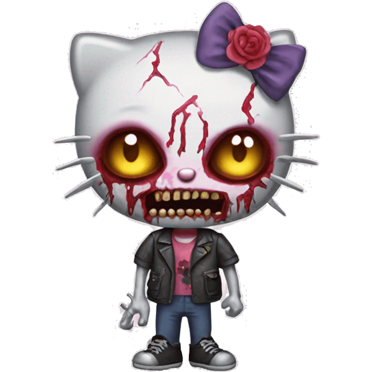 Hello kitty zombie emoji