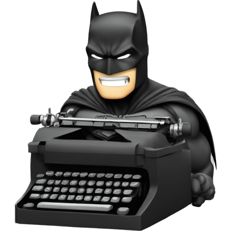 batman typing on typewriter emoji