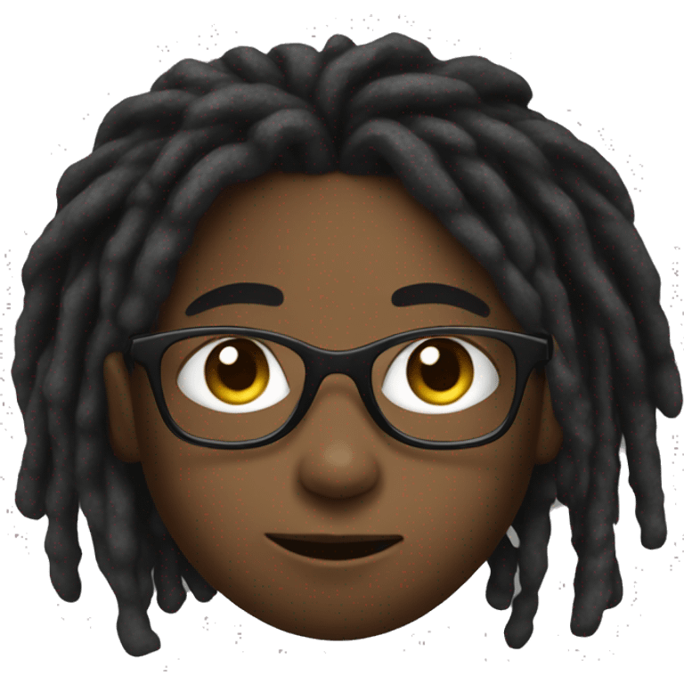 african kid with dreads and glasses emoji