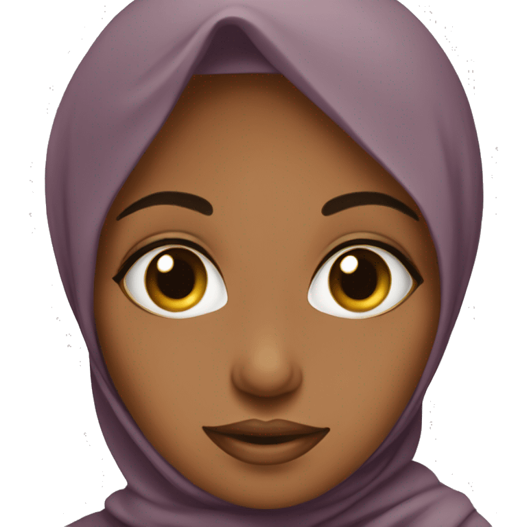 African muslimah eye roll  emoji