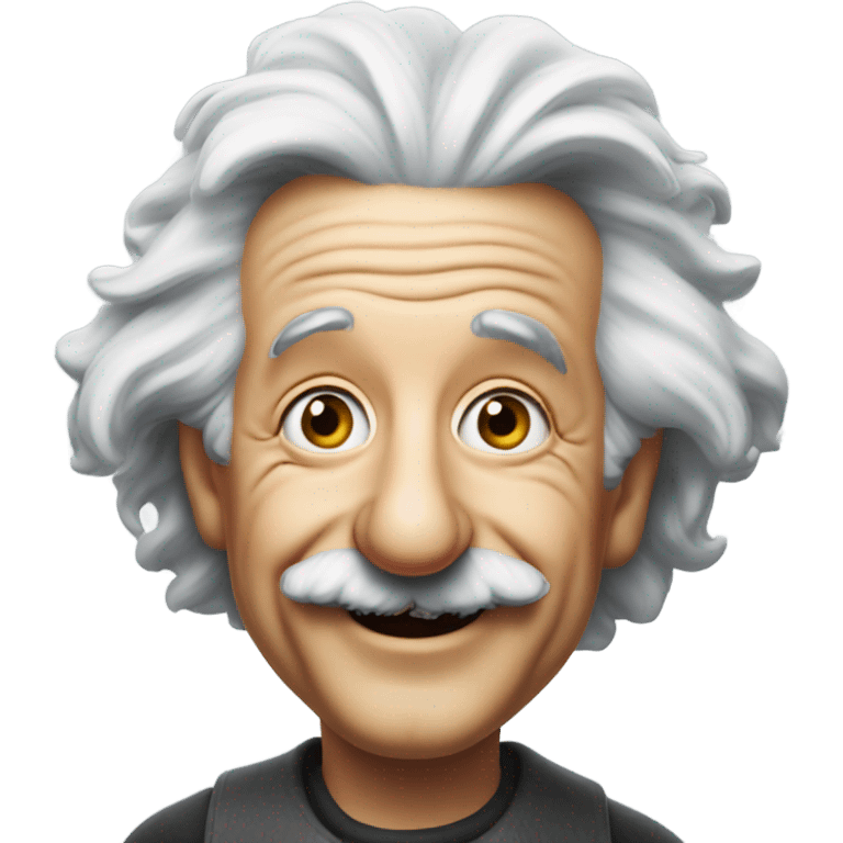 photorealistic einstein smile emoji