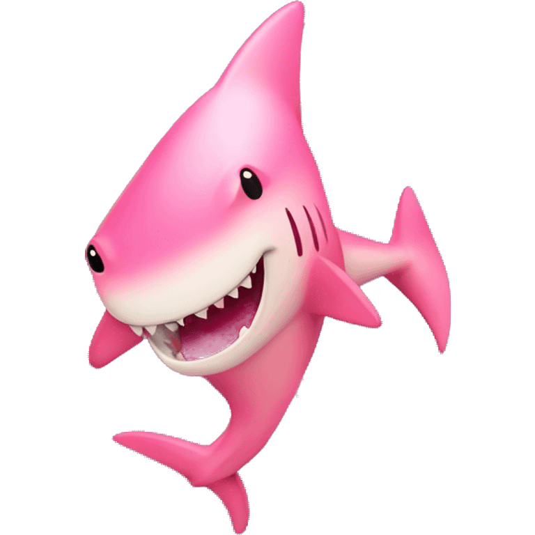 a pink shark breathing fire emoji