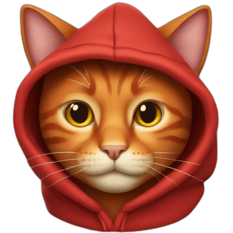 red cat in the hood emoji