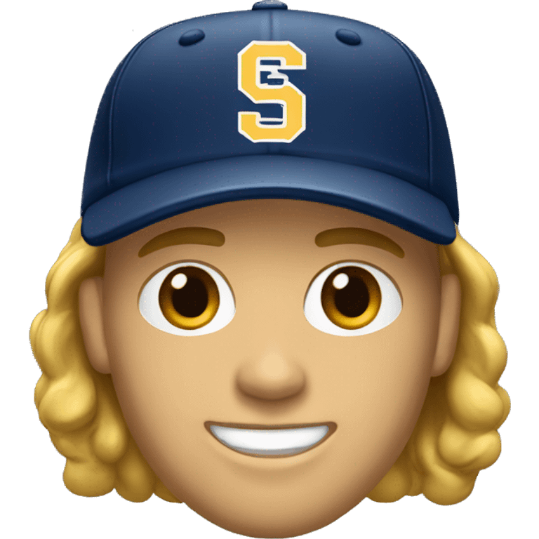 white man wearing UCSD baseball uniform emoji