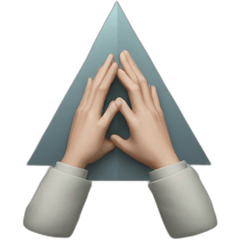 triangle with hands emoji