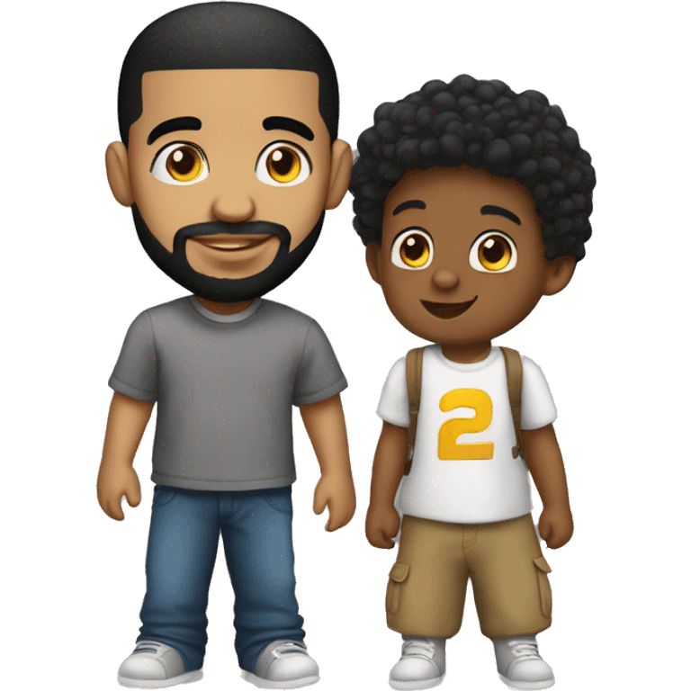 Drake with a kid emoji