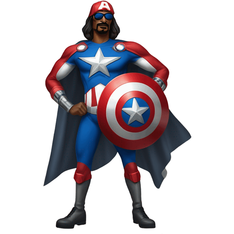 Snoop dog as captain america emoji