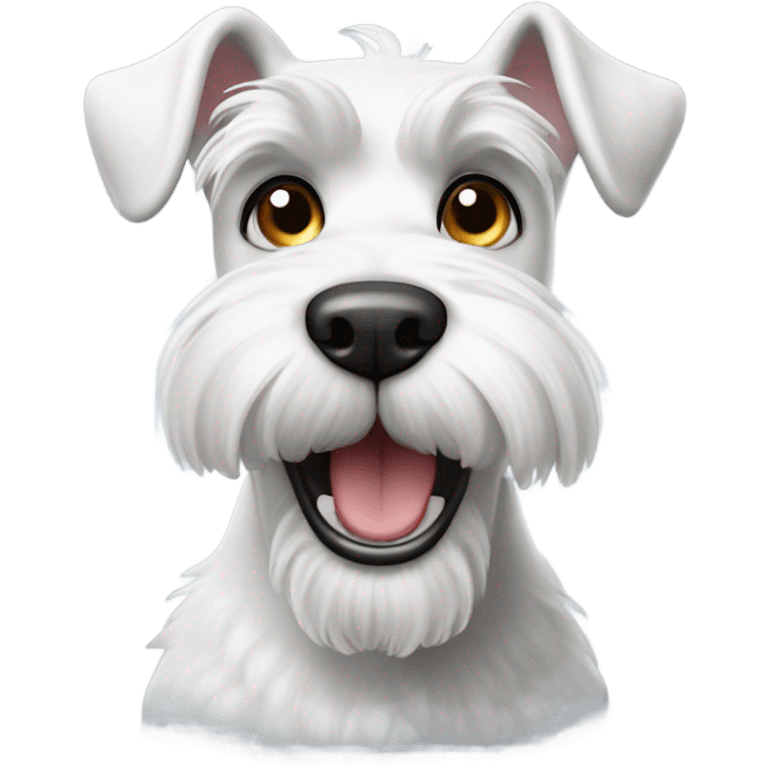 White Schnauzer smiling emoji