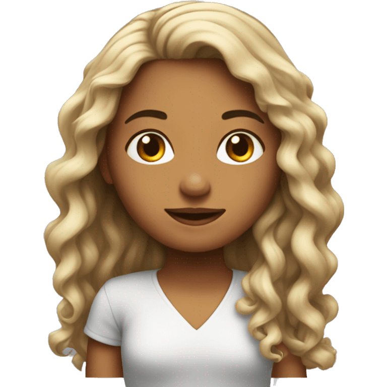 menina cabelo longo emoji