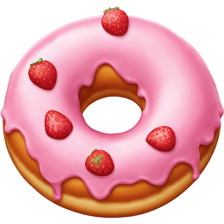 Strawberry doughnut from dunkin doughnuts  emoji