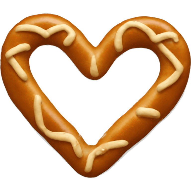 pretzel heart emoji emoji