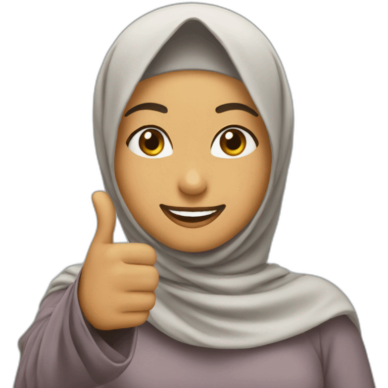 hijab thumbs up emoji