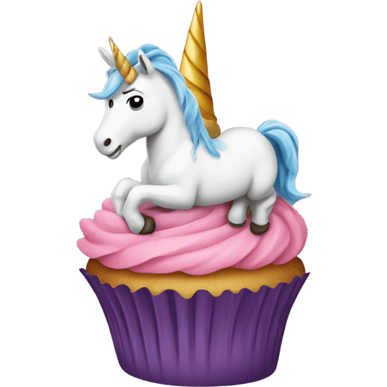 Cupcake riding unicorn  emoji