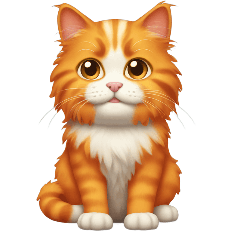 Orange fluffy cat emoji