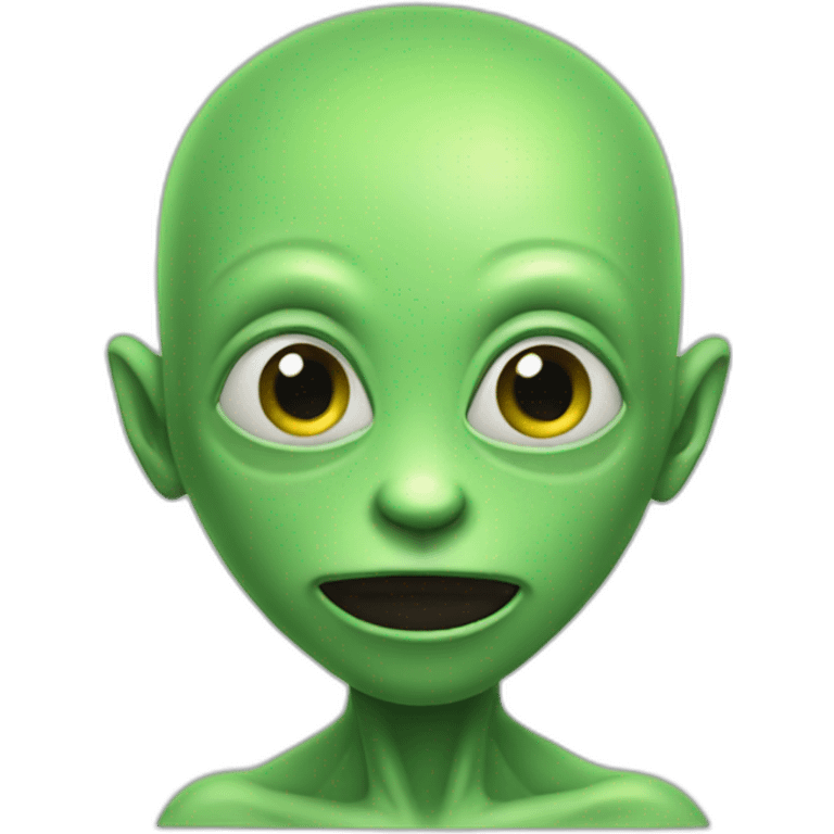 green alien 3d emoji