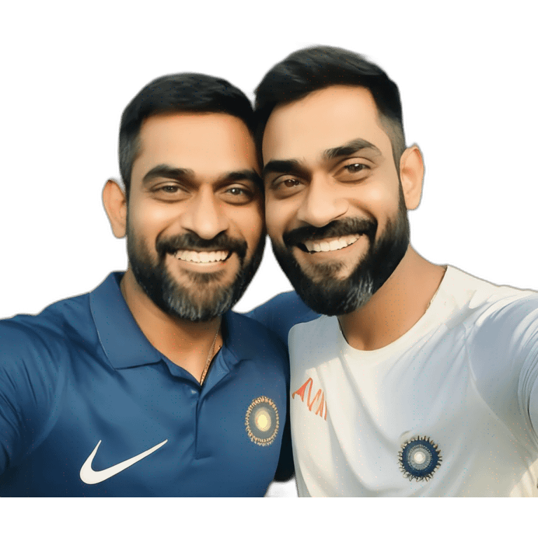 Ms dhoni with virat Kohli  emoji