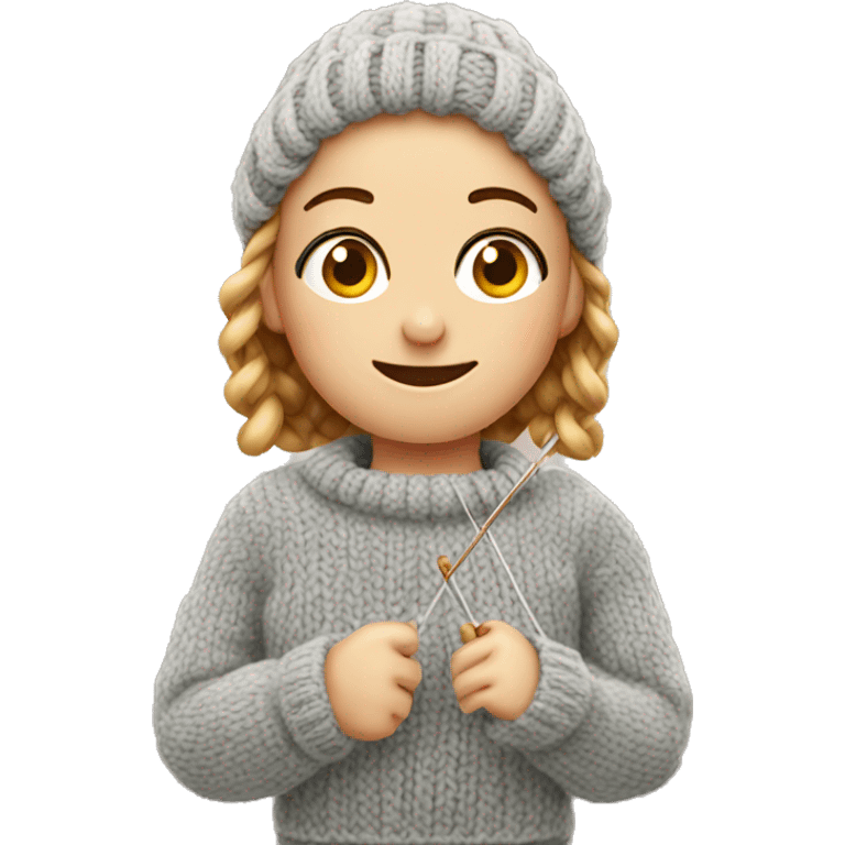 knitting a pullover emoji