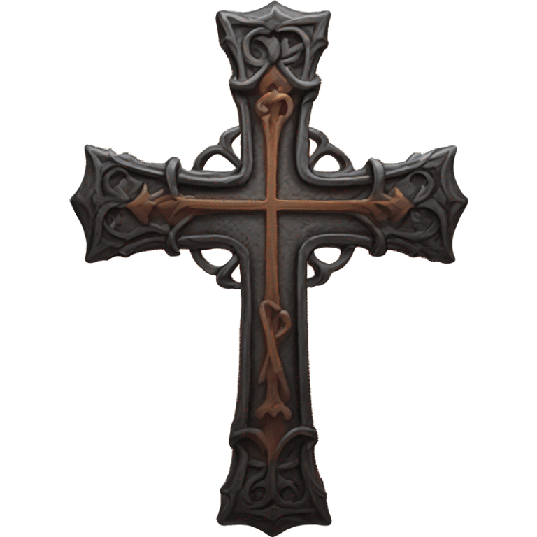 gothic cross orange emoji