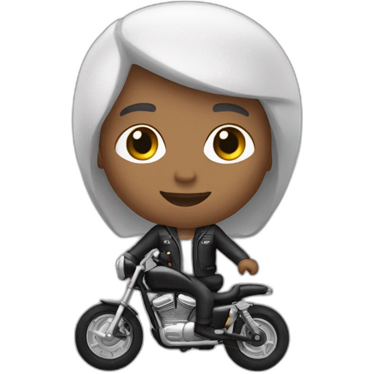 Biker White air emoji