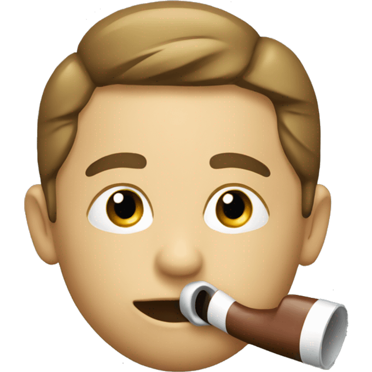 An emoji with a whistle in the mouth, representing strategic play or important moments. emoji