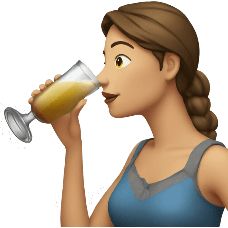 Woman drinking argentinian mate emoji