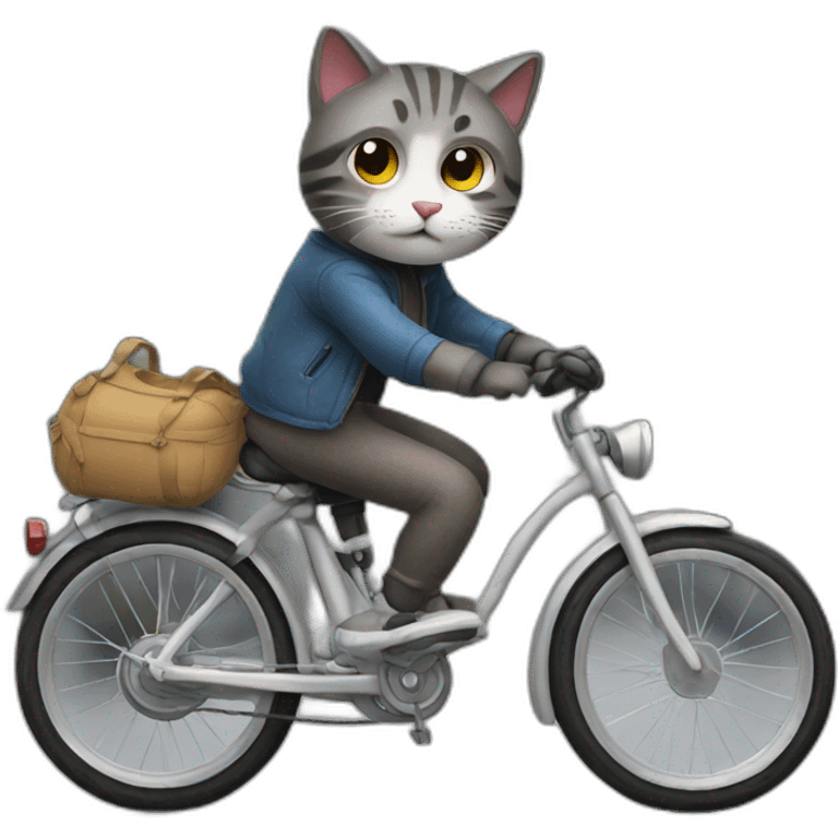 cat on bike emoji