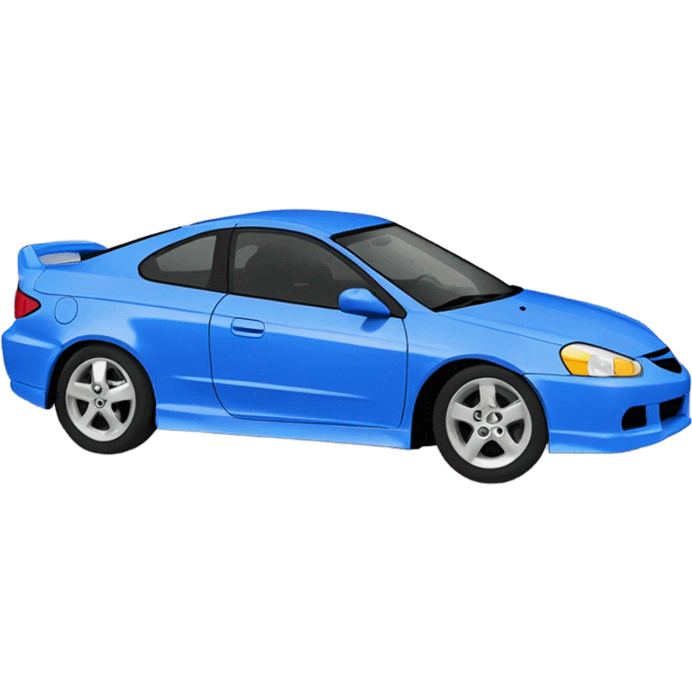 Blue 2002 Acura RSX hydroplaning, front end and rear end severely damaged   emoji