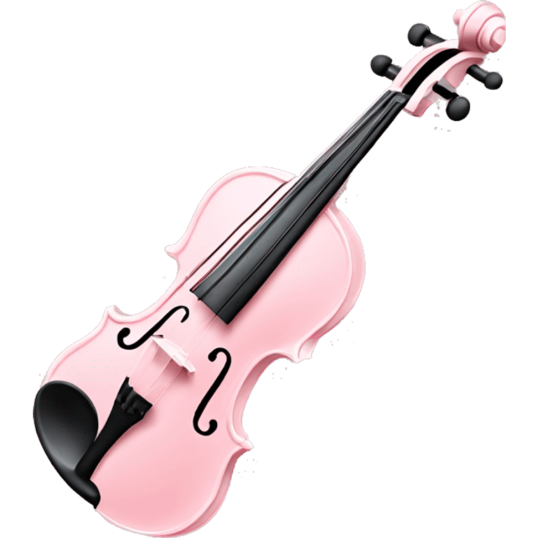 soft pastel pink violin emoji