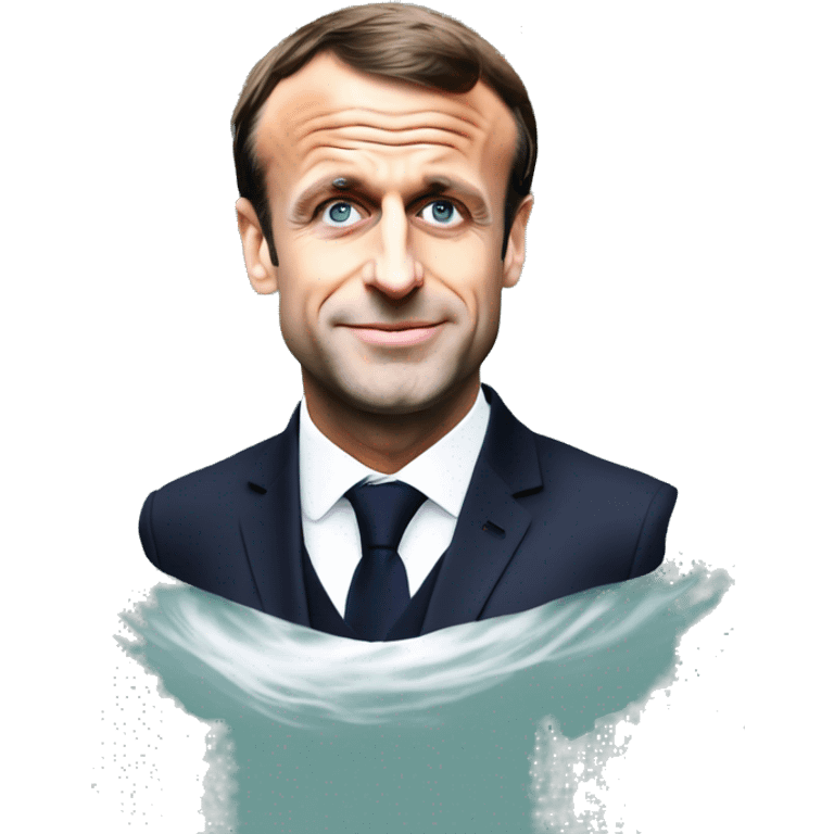 Emmanuel Macron dans la seine emoji