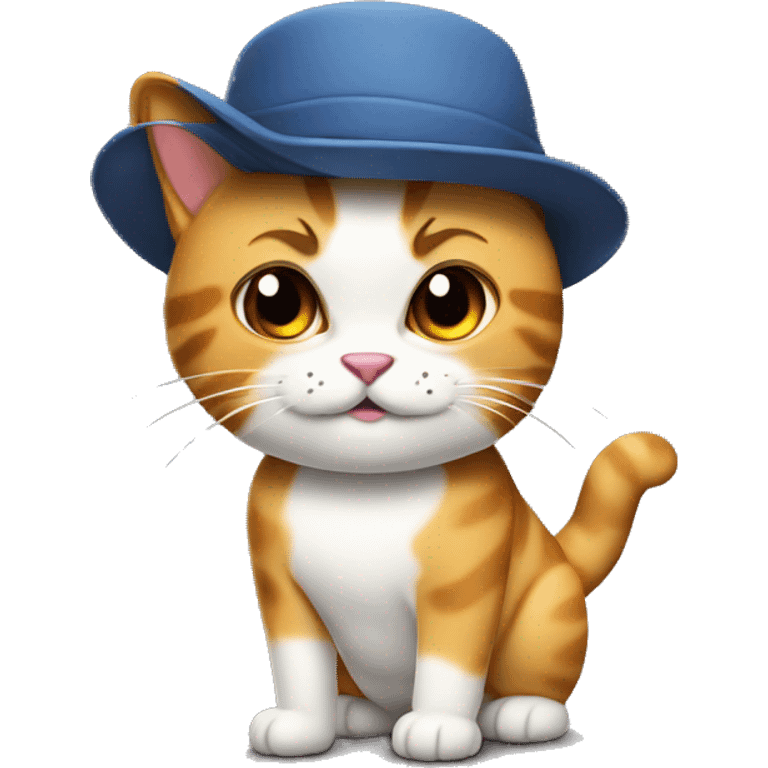 Gato con gorra emoji