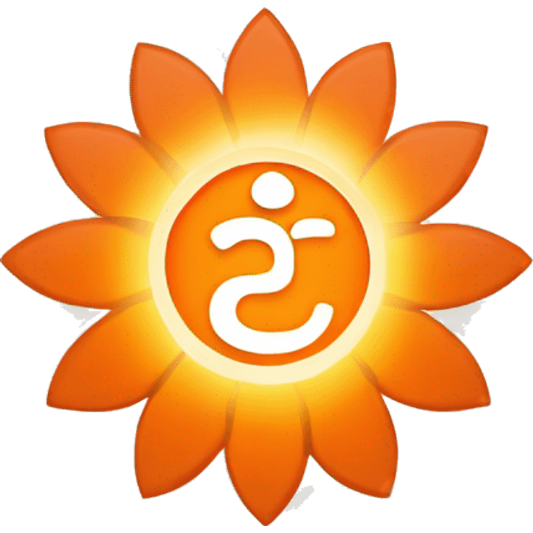 Sacral chakra symbol orange  emoji