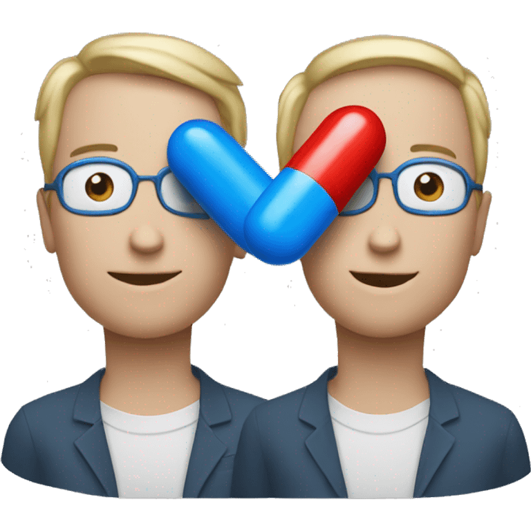 Red pill and blue pill emoji