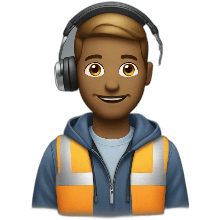 DJ white civil Engineer emoji