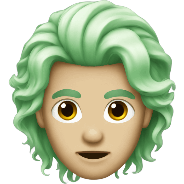 vampire hair green emoji