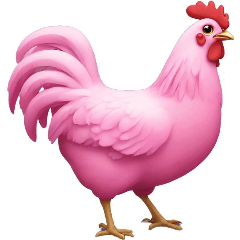 Pink chicken  emoji