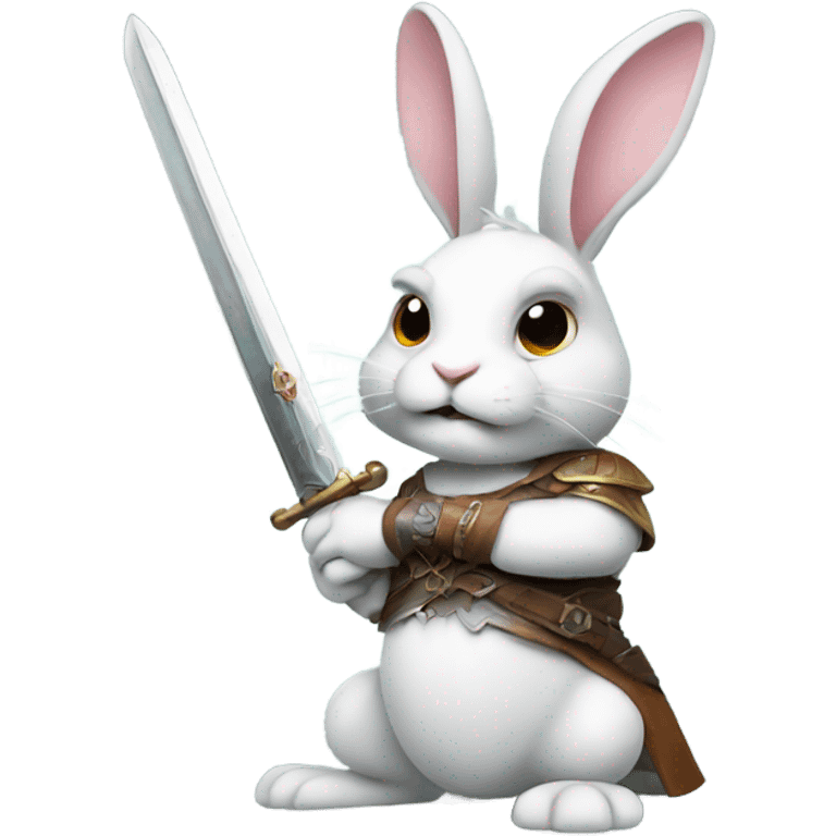 Rabbit with sword emoji