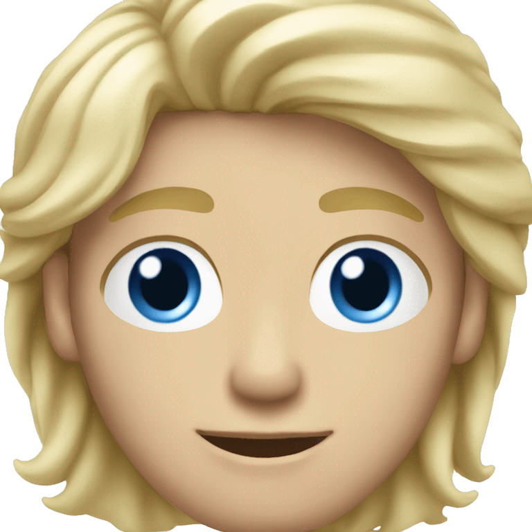 Man bleu eyes blond hair and board emoji