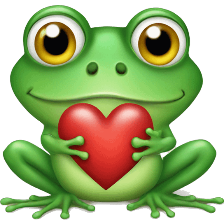 frog with heart emoji