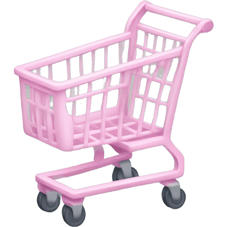 Pale pink shopping cart  emoji