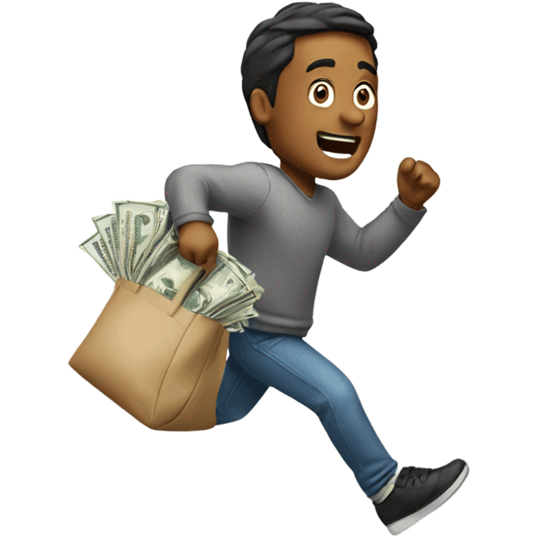 man running with bag of cash emoji