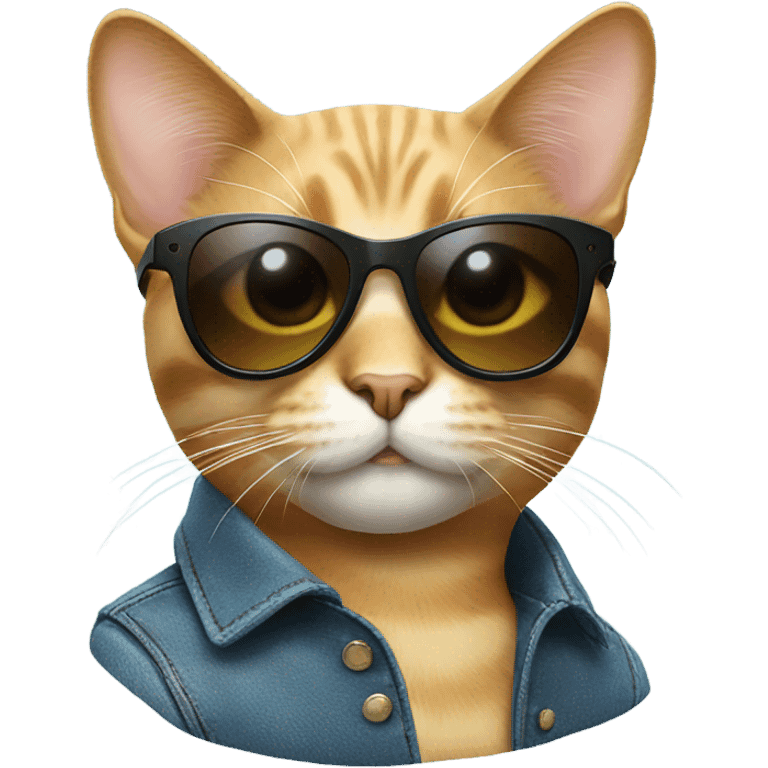 Cat with sunglasses emoji