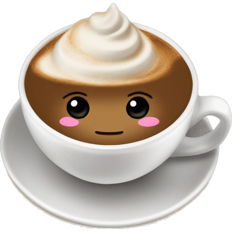 Cappuccino con tazza rosa emoji