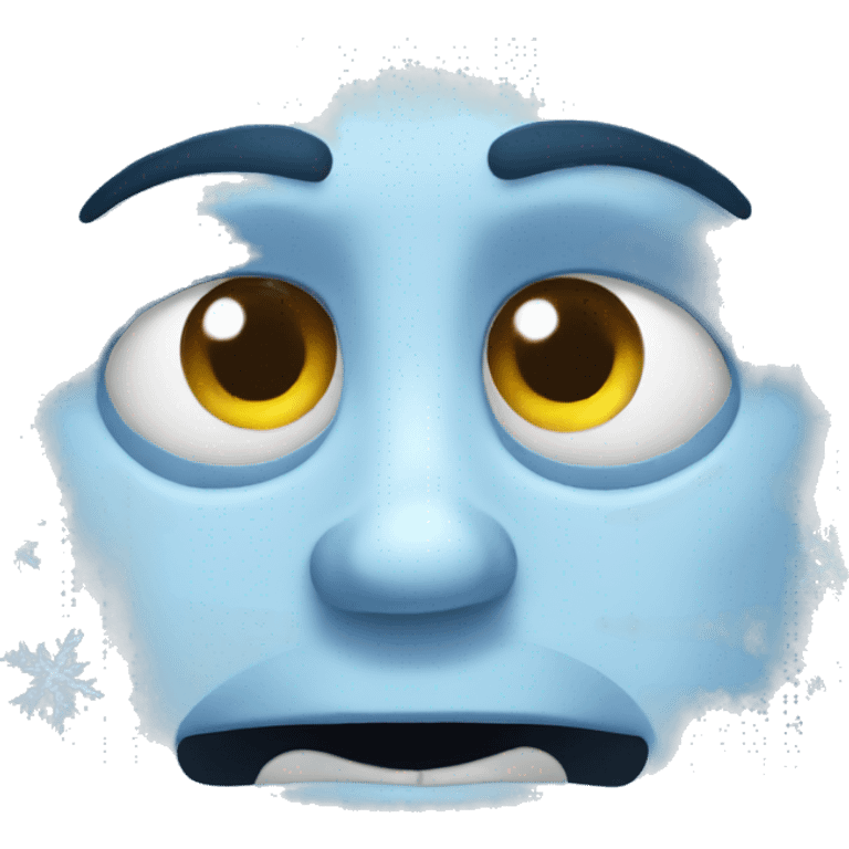 frozen moon face emoji