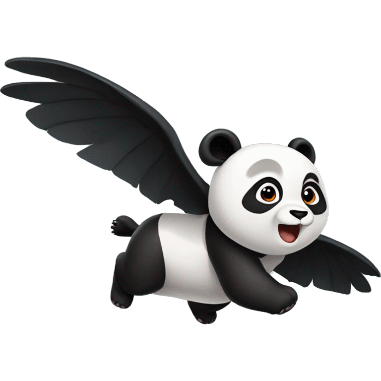 Flying panda emoji